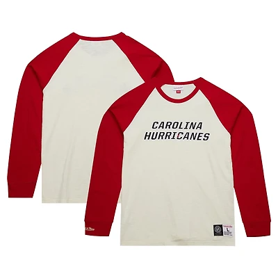 Mitchell  Ness Carolina Hurricanes Legendary Slub Vintage Raglan Long Sleeve T-Shirt