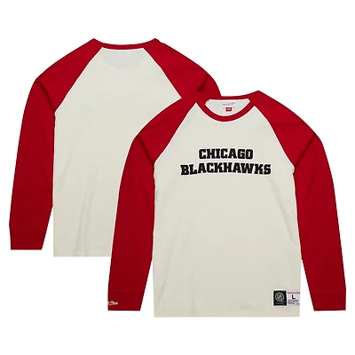 Mitchell  Ness Chicago Blackhawks Legendary Slub Vintage Raglan Long Sleeve T-Shirt