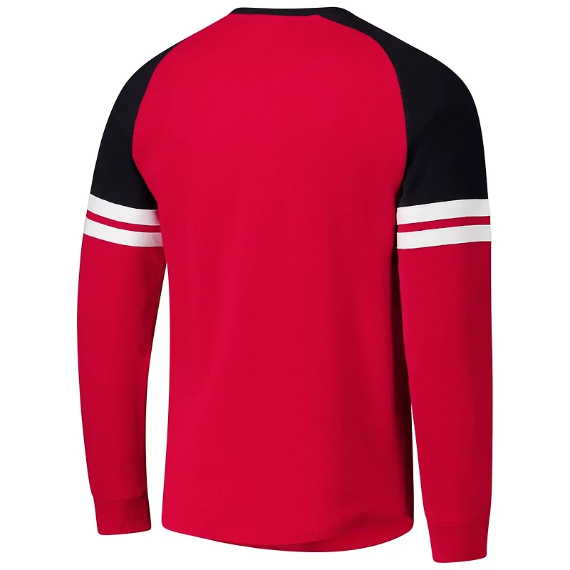Mitchell & Ness Chicago Blackhawks Thermal Henley Long Sleeve T-Shirt