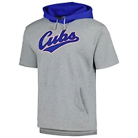 Mitchell  Ness Chicago Cubs Postgame Short Sleeve Pullover Hoodie