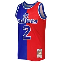 Mitchell  Ness Chris Webber Red Washington Bullets Hardwood Classics 1994 95 Split Swingman Jersey