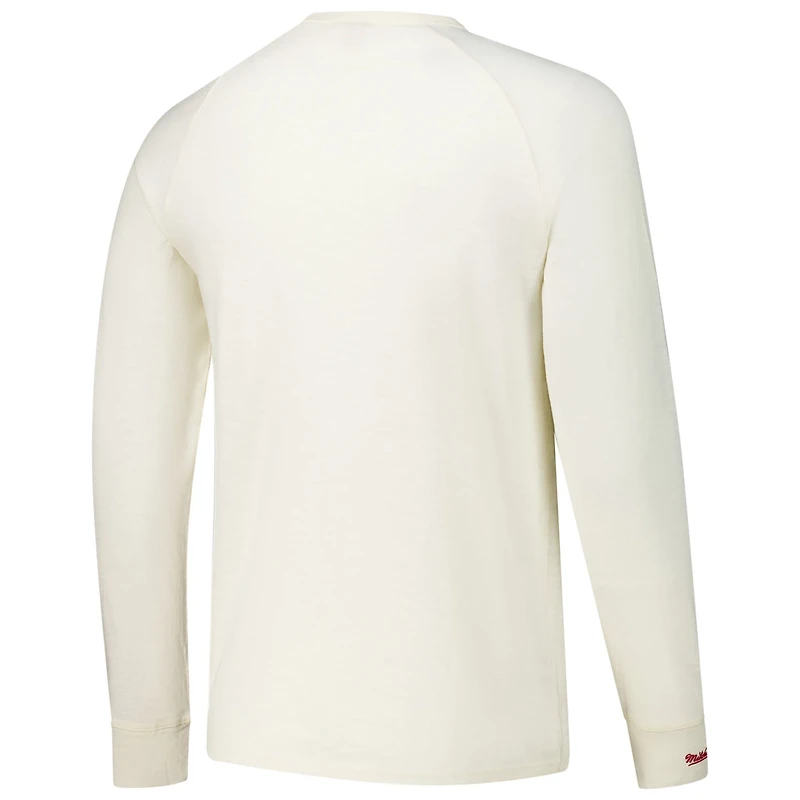 Mitchell  Ness Cincinnati Reds Arched Logo Slub Long Sleeve T-Shirt