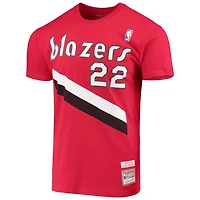 Mitchell  Ness Clyde Drexler Portland Trail Blazers Hardwood Classics Player Name Number T-Shirt
