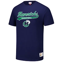 Mitchell  Ness Dallas Mavericks Hardwood Classics Felt Applique Slub T-Shirt
