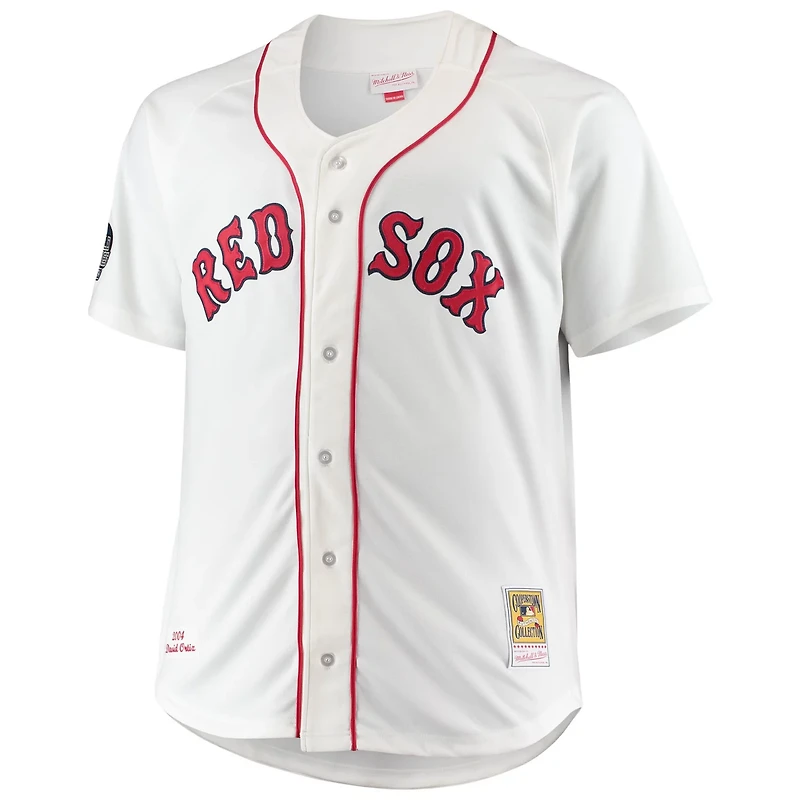 Mitchell  Ness David Ortiz Boston Red Sox Big Tall Home Authentic Player Jersey