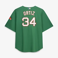 Mitchell  Ness David Ortiz Kelly Boston Red Sox Big Tall Cooperstown Collection Mesh Batting Practice Jersey