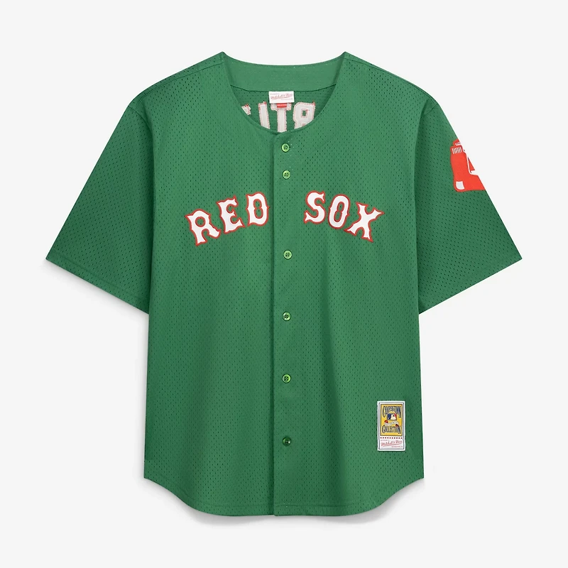 Mitchell Ness David Ortiz Kelly Boston Red Sox Big Tall Cooperstown Collection Mesh Batting Practice Jersey