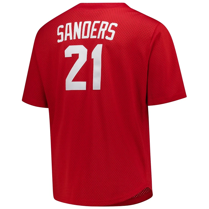 Mitchell Ness Deion Sanders Cincinnati s Big Tall Cooperstown Mesh Batting Practice Jersey