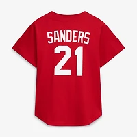 Mitchell  Ness Deion Sanders Cincinnati s Cooperstown Mesh Batting Practice Button-Up Jersey