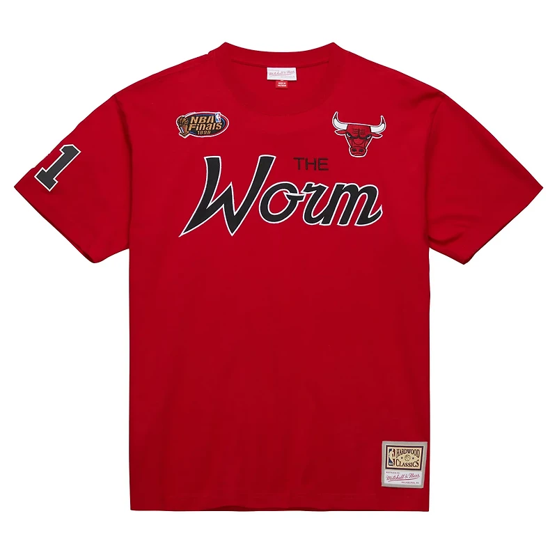 Mitchell Ness Dennis Rodman Chicago Bulls Premium Nickname T-Shirt