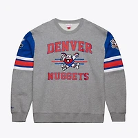 Mitchell  Ness Denver Nuggets Hardwood Classics All Over 40 Pullover Sweatshirt