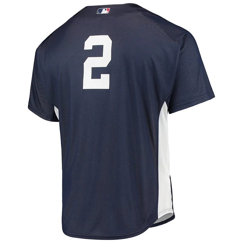 Mitchell  Ness Derek Jeter New York Yankees Cooperstown Collection Mesh Batting Practice Button-Up Jersey