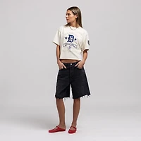 Mitchell  Ness Detroit Tigers Cooperstown Yacht Rock Boxy Cropped T-Shirt