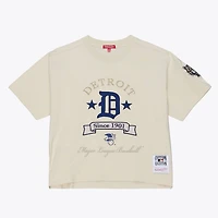 Mitchell  Ness Detroit Tigers Cooperstown Yacht Rock Boxy Cropped T-Shirt