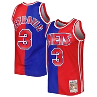 Mitchell  Ness Drazen Petrovic Red New Jersey Nets Hardwood Classics 1992 93 Split Swingman