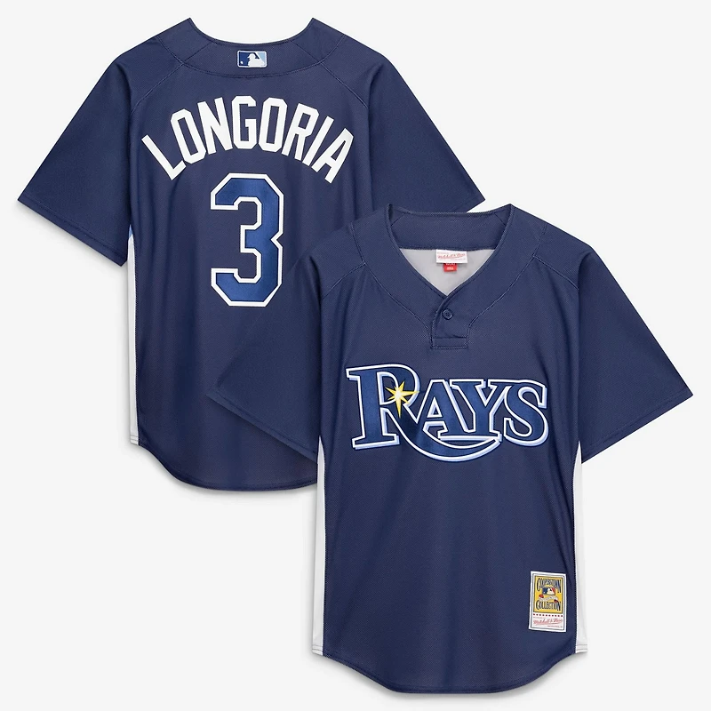 Mitchell Ness Evan Longoria Tampa Bay Rays Authentic Batting Practice Jersey