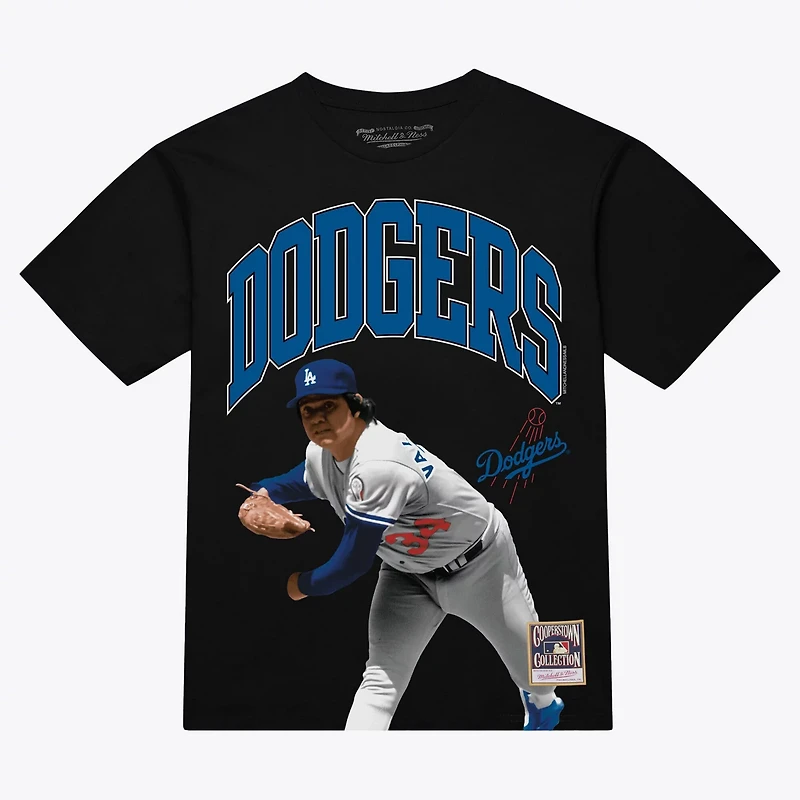 Mitchell Ness Fernando Valenzuela Los Angeles Dodgers Photo Arch Player Graphic T-Shirt