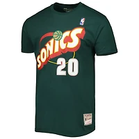 Mitchell  Ness Gary Payton Seattle SuperSonics Hardwood Classics Stitch Name Number T-Shirt