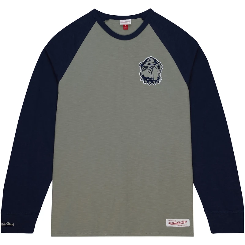 Mitchell  Ness Georgetown Hoyas Legendary Slub Raglan Long Sleeve T-Shirt