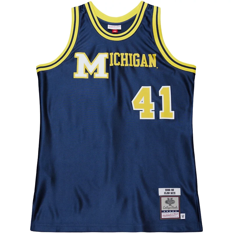 Mitchell  Ness Glen Rice Michigan Wolverines 1988 89 Authentic Jersey