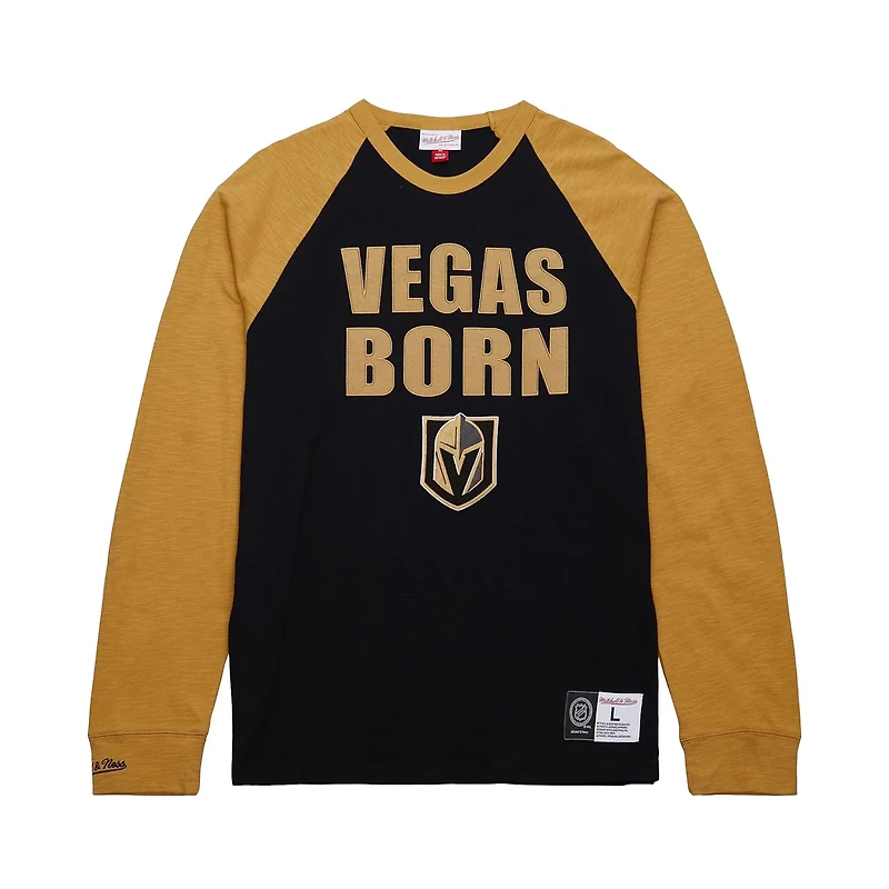 Mitchell  Ness Gold Vegas Golden Knights Legendary Slub Raglan Long Sleeve T-Shirt