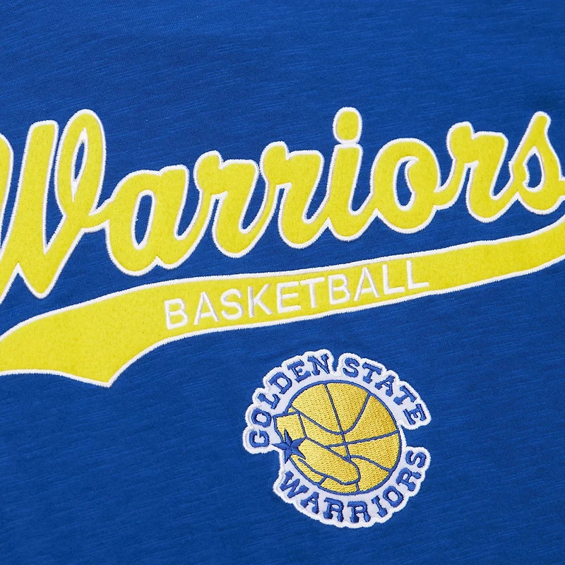 Mitchell  Ness Golden State Warriors Hardwood Classics Felt Applique Slub T-Shirt