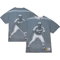 Mitchell  Ness Hank Aaron Atlanta Braves Cooperstown Collection Highlight Sublimated Player Graphic T-Shirt