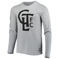 Mitchell  Ness Heathered Gray Charlotte FC Logo Long Sleeve T-Shirt