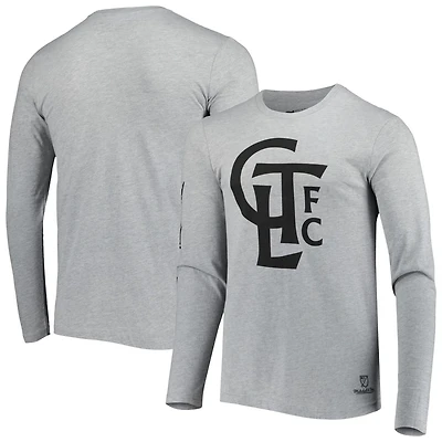 Mitchell  Ness Heathered Gray Charlotte FC Logo Long Sleeve T-Shirt
