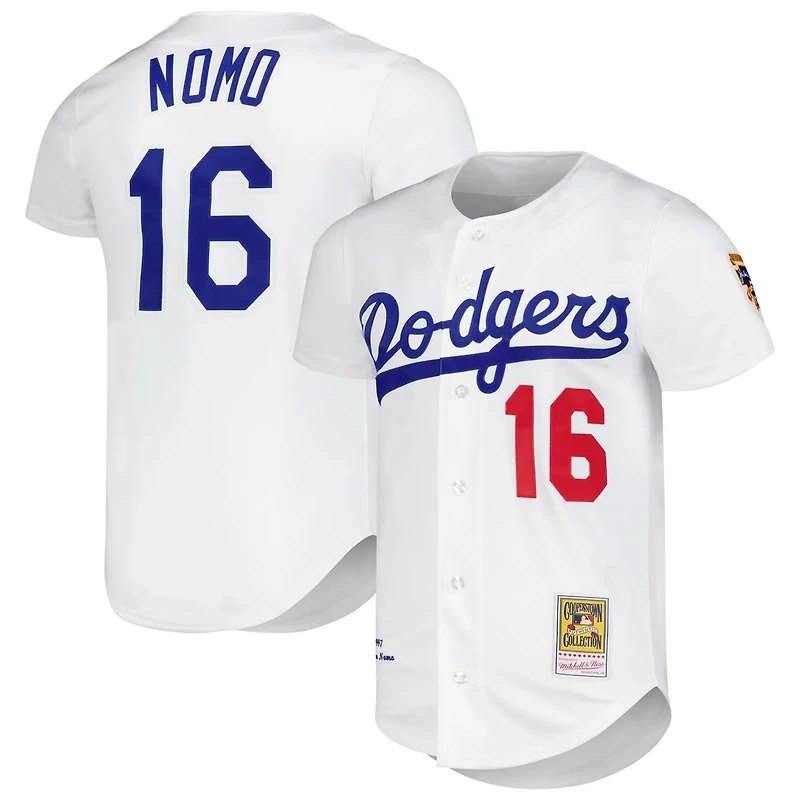 Mitchell Ness Hideo Nomo Los Angeles Dodgers Cooperstown Collection Authentic Jersey