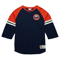 Mitchell  Ness Houston Astros Cooperstown Collection Legendary Raglan Slub Henley 3 4-Sleeve T-Shirt