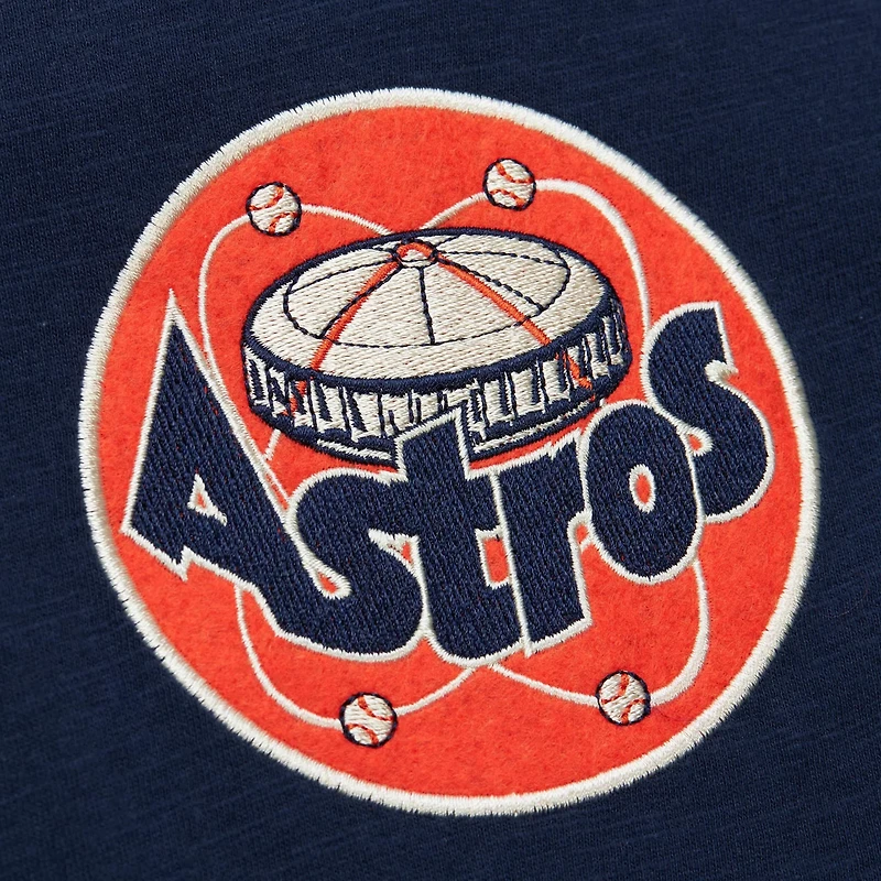 Mitchell  Ness Houston Astros Cooperstown Collection Legendary Raglan Slub Henley 3 4-Sleeve T-Shirt
