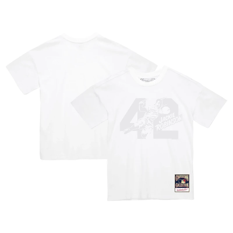 Mitchell  Ness Jackie Robinson Brooklyn Dodgers Cooperstown Collection Sliding 42 T-Shirt