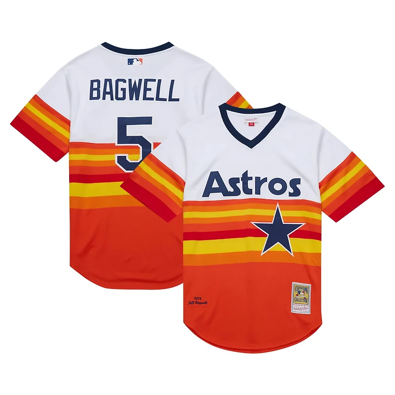 Mitchell  Ness Jeff Bagwell Houston Astros 2004 Cooperstown Collection Authentic Throwback Jersey