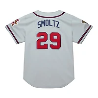 Mitchell  Ness John Smoltz Atlanta Braves 1995 Throwback Authentic Jersey
