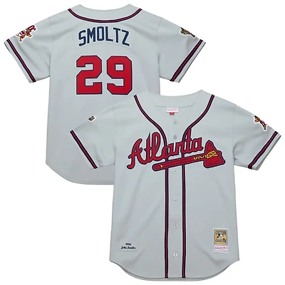 Mitchell  Ness John Smoltz Atlanta Braves 1995 Throwback Authentic Jersey