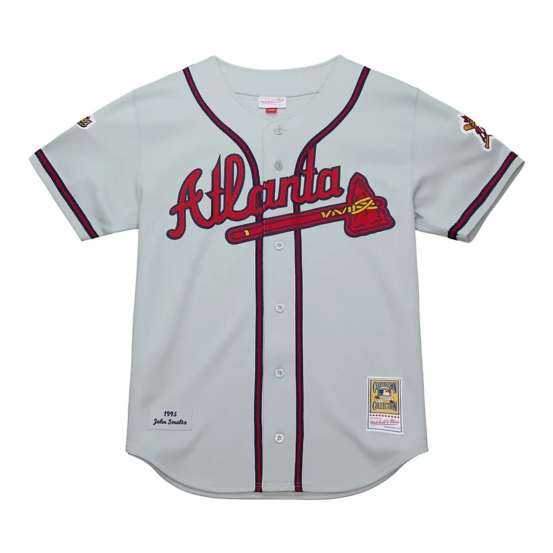 Mitchell  Ness John Smoltz Atlanta Braves 1995 Throwback Authentic Jersey