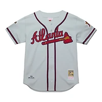 Mitchell  Ness John Smoltz Atlanta Braves 1995 Throwback Authentic Jersey