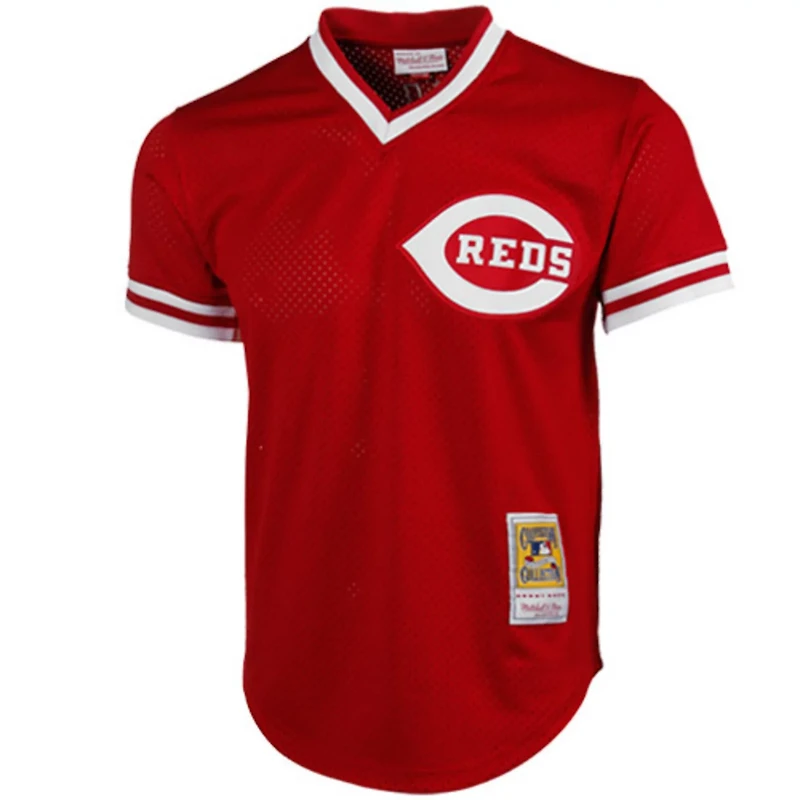 Mitchell Ness Johnny Bench Cincinnati s 1983 Authentic Cooperstown Collection Mesh Batting Practice Jersey