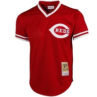 Mitchell  Ness Johnny Bench Cincinnati s 1983 Authentic Cooperstown Collection Mesh Batting Practice Jersey