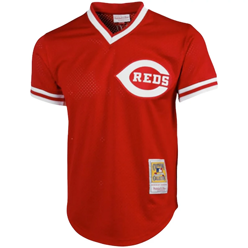 Mitchell  Ness Johnny Bench Cincinnati s Cooperstown Collection Big Tall Mesh Batting Practice Jersey