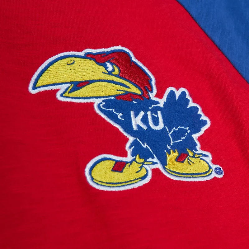 Mitchell  Ness Kansas Jayhawks Legendary Slub Raglan Long Sleeve T-Shirt