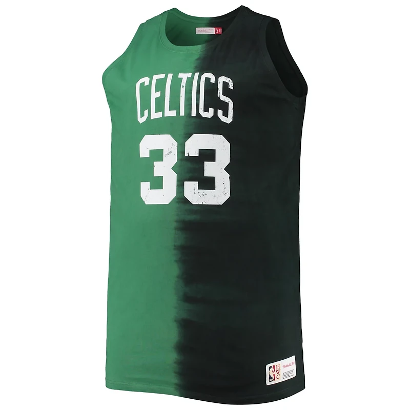 Mitchell  Ness Larry Bird /Kelly Green Boston Celtics Big Tall Profile Tie-Dye Player Tank Top