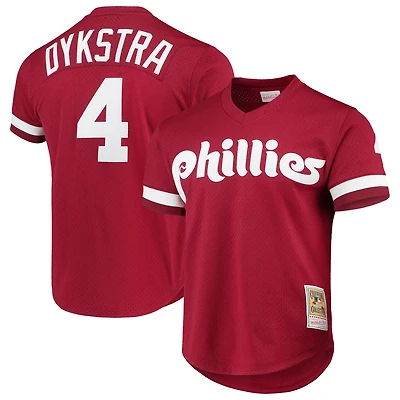 Mitchell  Ness Lenny Dykstra Philadelphia Phillies Cooperstown Collection Mesh Batting Practice Jersey -