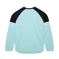 Mitchell  Ness Light Seattle Kraken Thermal Henley Long Sleeve T-Shirt