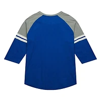 Mitchell  Ness Los Angeles Dodgers Cooperstown Collection Legendary Raglan Slub Henley 3 4-Sleeve T-Shirt
