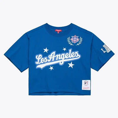 Mitchell  Ness Los Angeles Dodgers Pep Rally Cropped Boxy T-Shirt