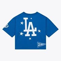 Mitchell  Ness Los Angeles Dodgers Pep Rally Cropped Boxy T-Shirt