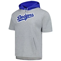Mitchell  Ness Los Angeles Dodgers Postgame Short Sleeve Pullover Hoodie