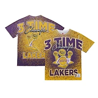 Mitchell  Ness Los Angeles Lakers Hardwood Classics 3X NBA Champions Champ City T-Shirt